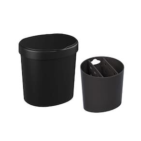 Kit organizador pia bancada cozinha coza brinox - preto