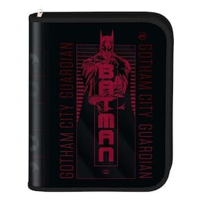 Fichário universitário zíper batman gotham city argolado dc
