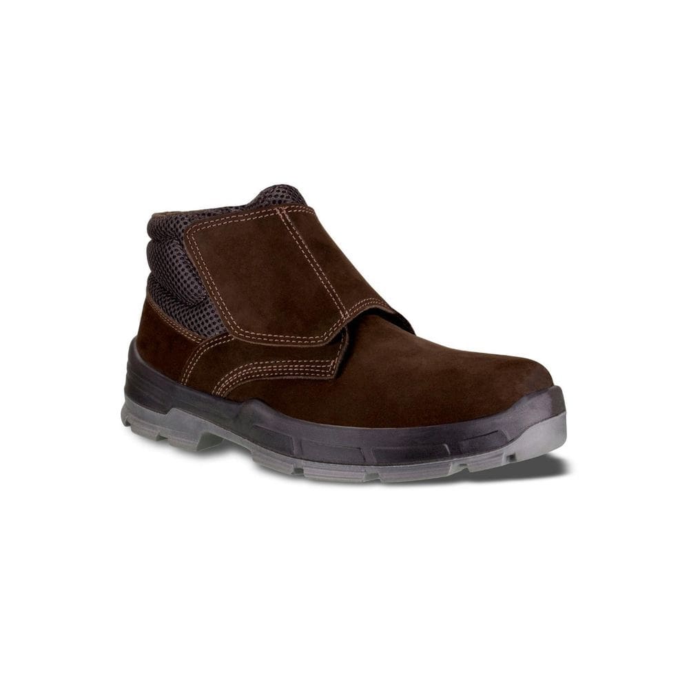 Bota bracol couro nobuck cor café tiras aderentes sem cadarço nº44