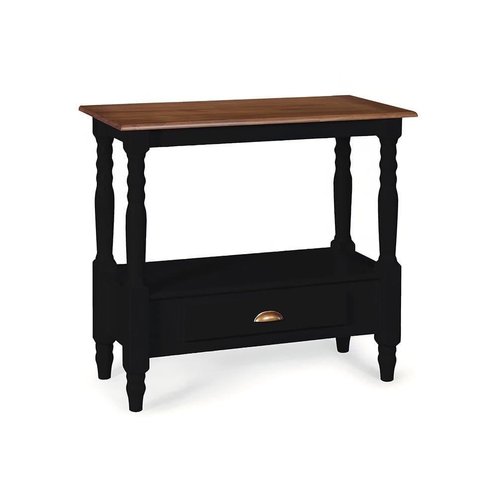 Bancada Aparador para Banheiro 1 Gaveta Dália 3063 Linz Móveis - Preto/Imbuia Glazer