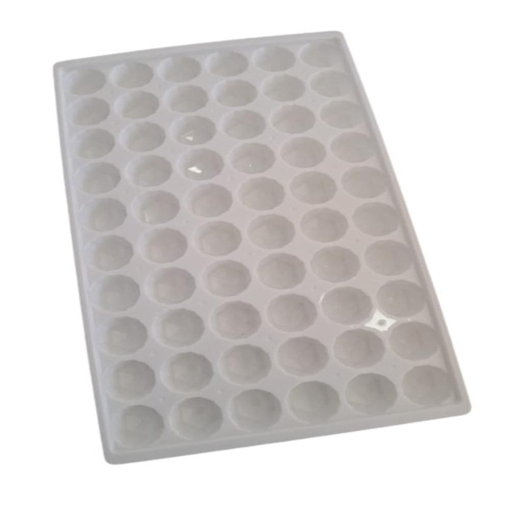Forma de gelo diamante decorativo 60 cavidades branco drink