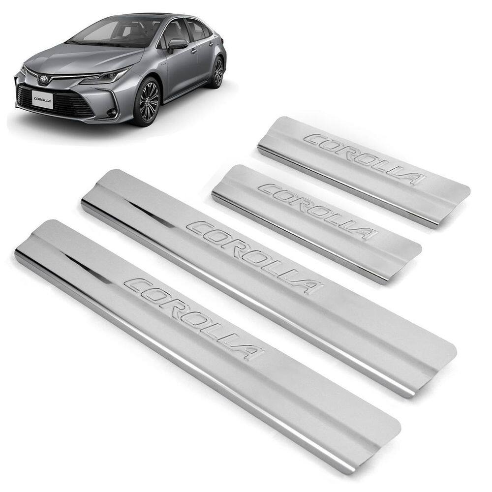 Soleira aço inox 4 porta brasikar corolla 2020-2022