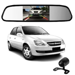 Camera de re espelho retrovisor com tela chevrolet corsa
