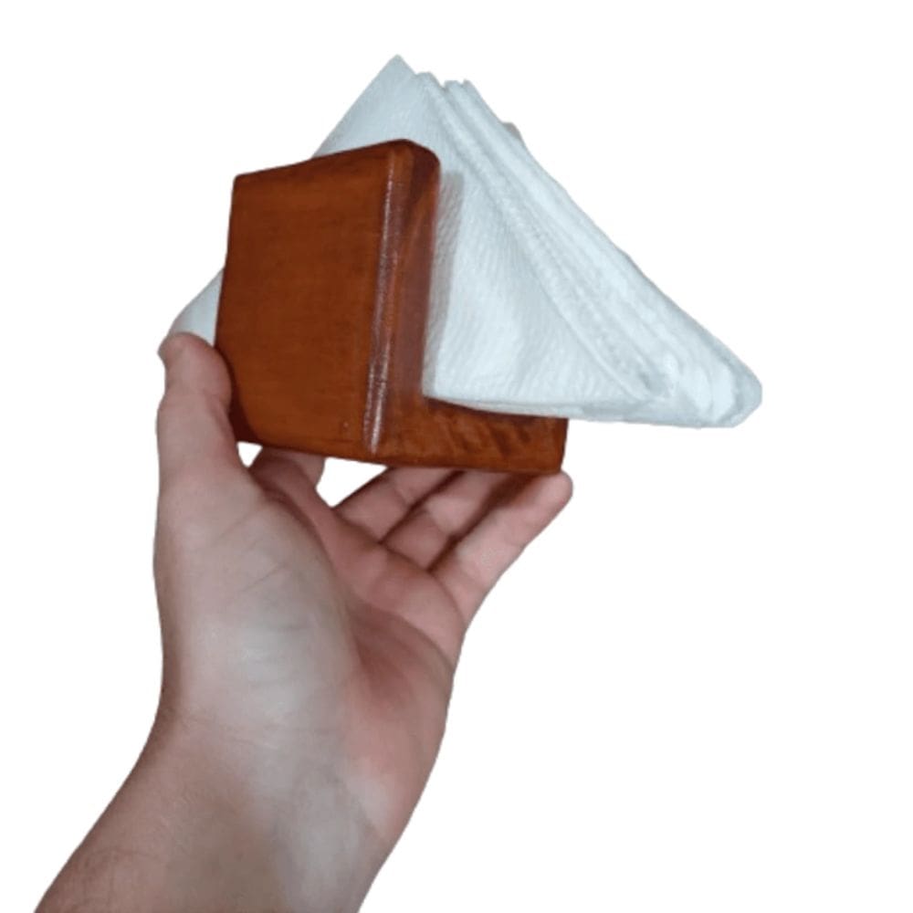 Porta Guardanapo Suporte Papel em Madeira Para Mesa e Balcão