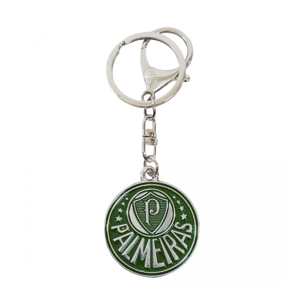 Chaveiro de metal com brasão de time -