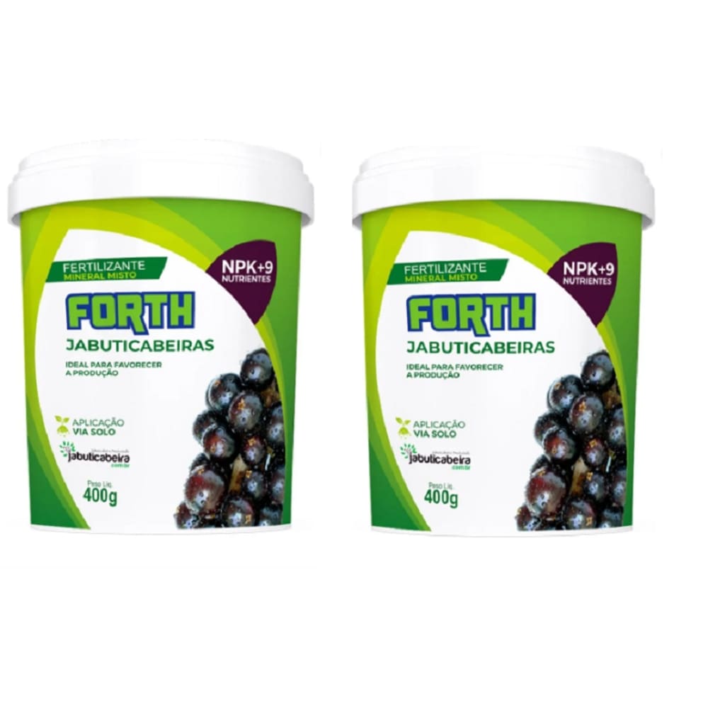 Adubo para Jabuticabeiras Forth Jardim  - Kit 2 Embalagens de 400 g