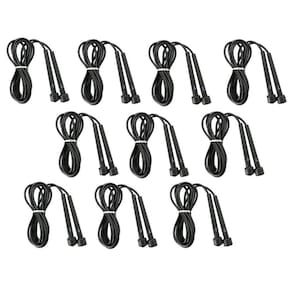 Corda de pular kit com 10 speed rope ajustável agilidade pvc