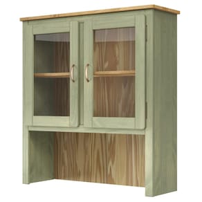 Oratório em Madeira Maciça com 2 Portas de Vidro Verde Oliva