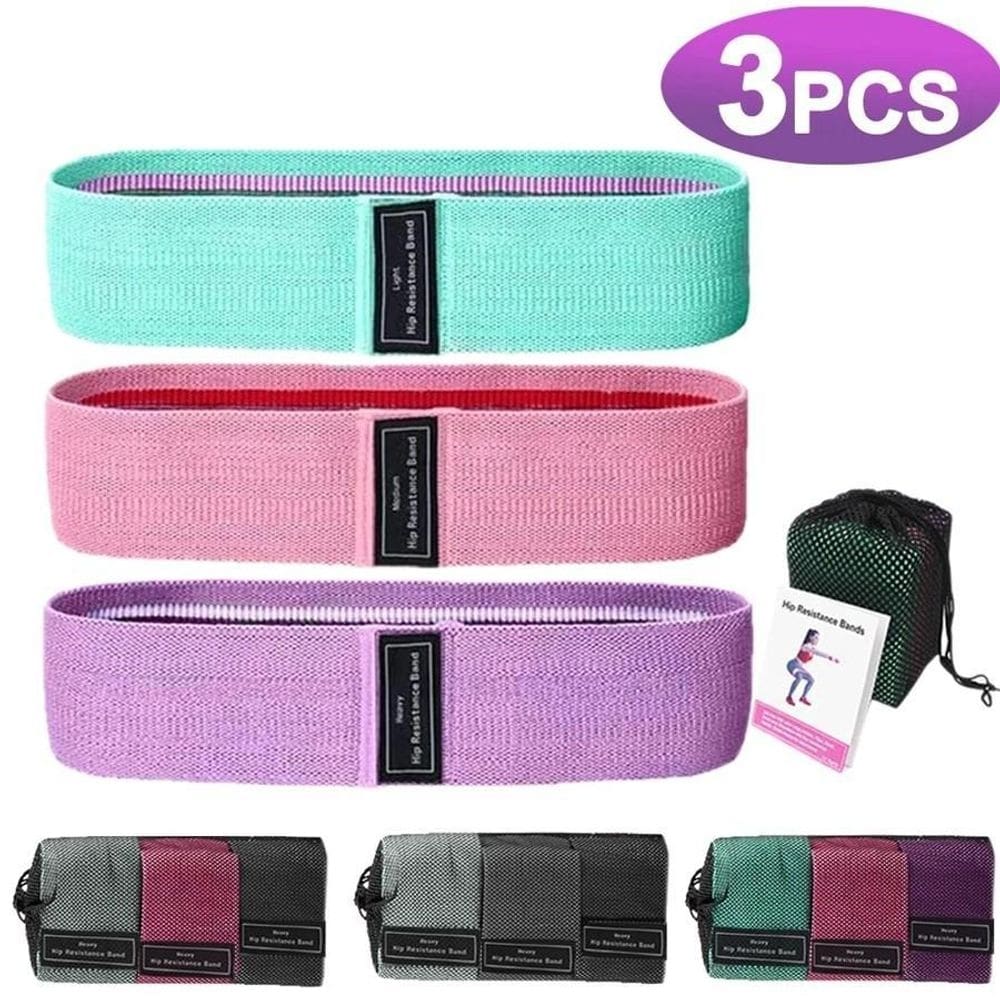 Kit 3 faixas elasticas exercicio hip resistance bands
