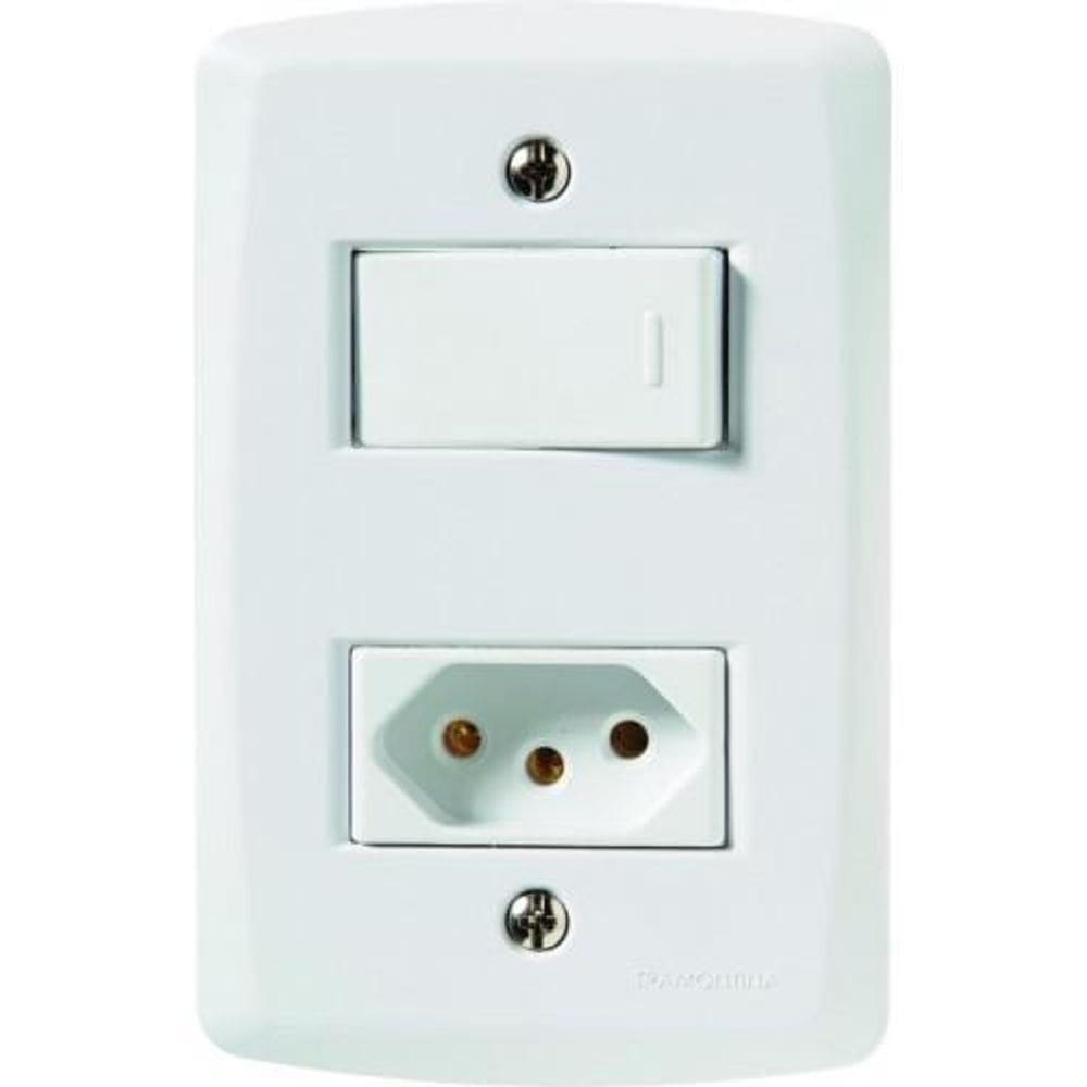 Interruptor + tomada 20a 4x2 - tramontina lux2