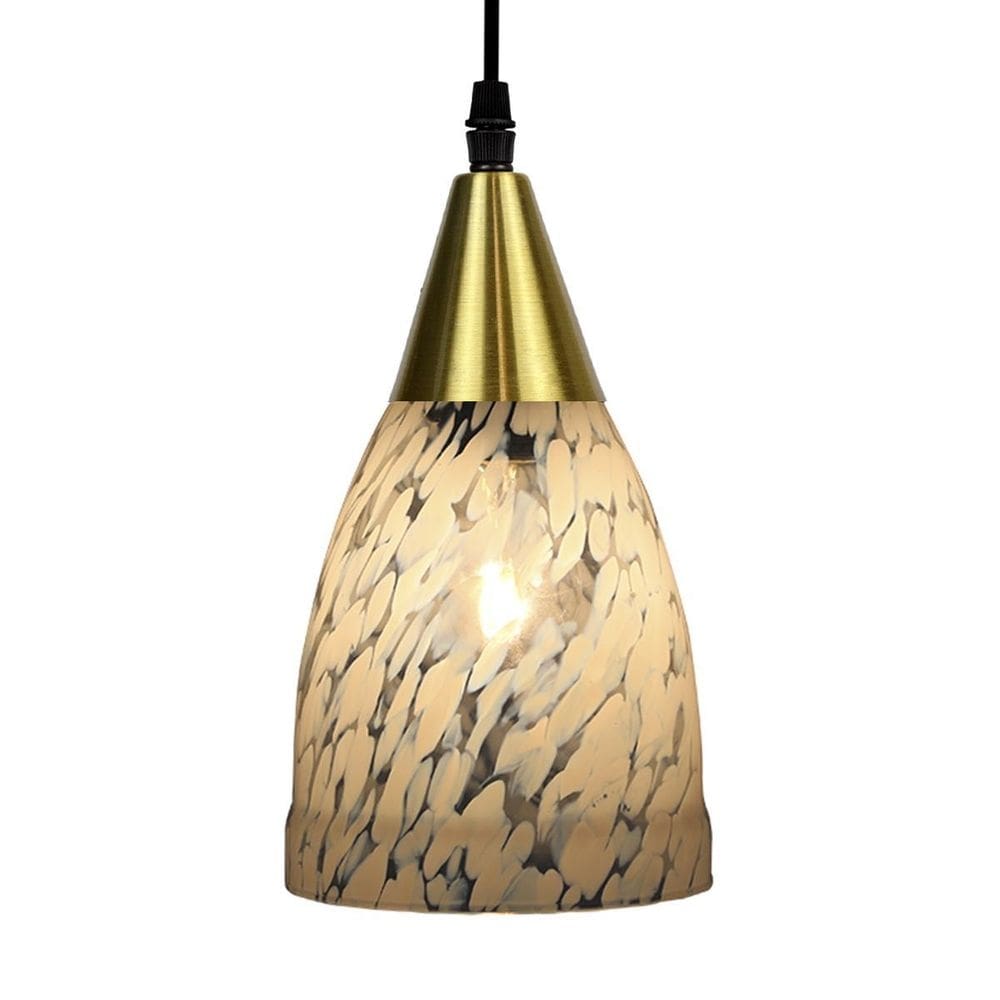 Lustre pendente taschibra vicenza transparente leitoso prata
