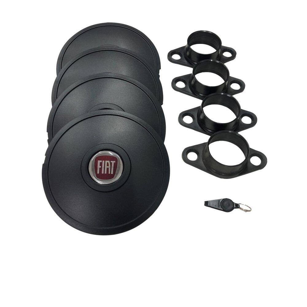 Calotas miollo fiat palio aro 13 1996/2016 tradicional preto