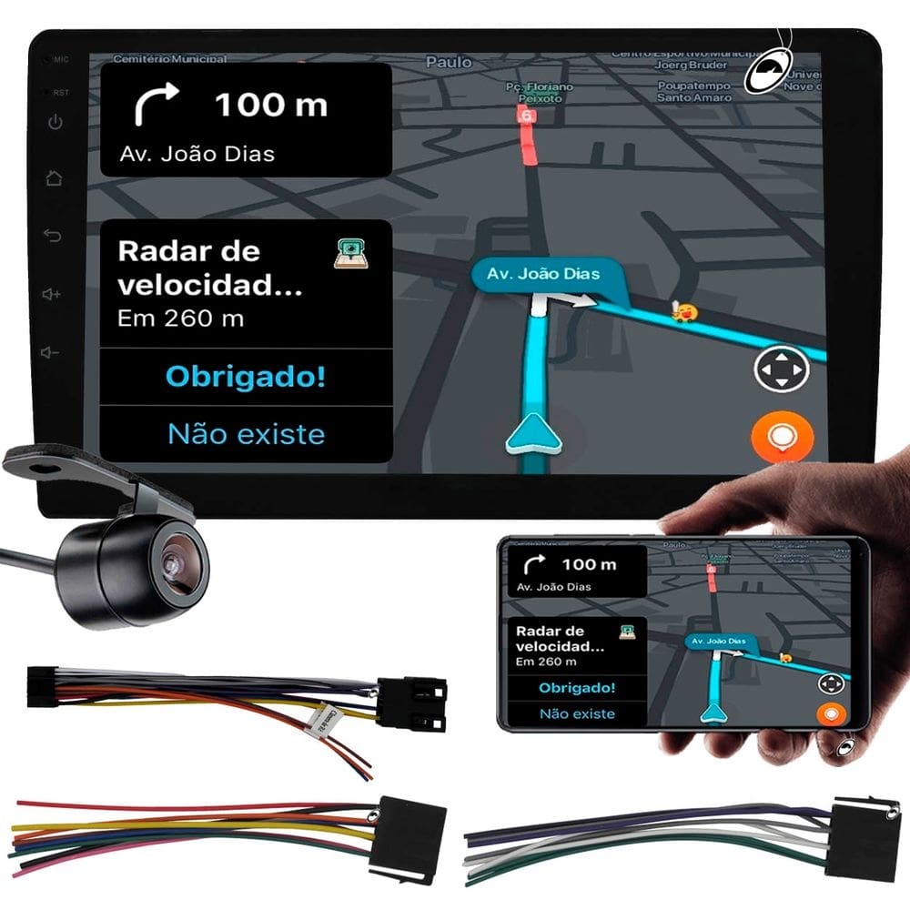 Multimídia MP5 H-Tech HT-9000CA 9” Polegadas Espelhamento USB Bluetooth + Câmera