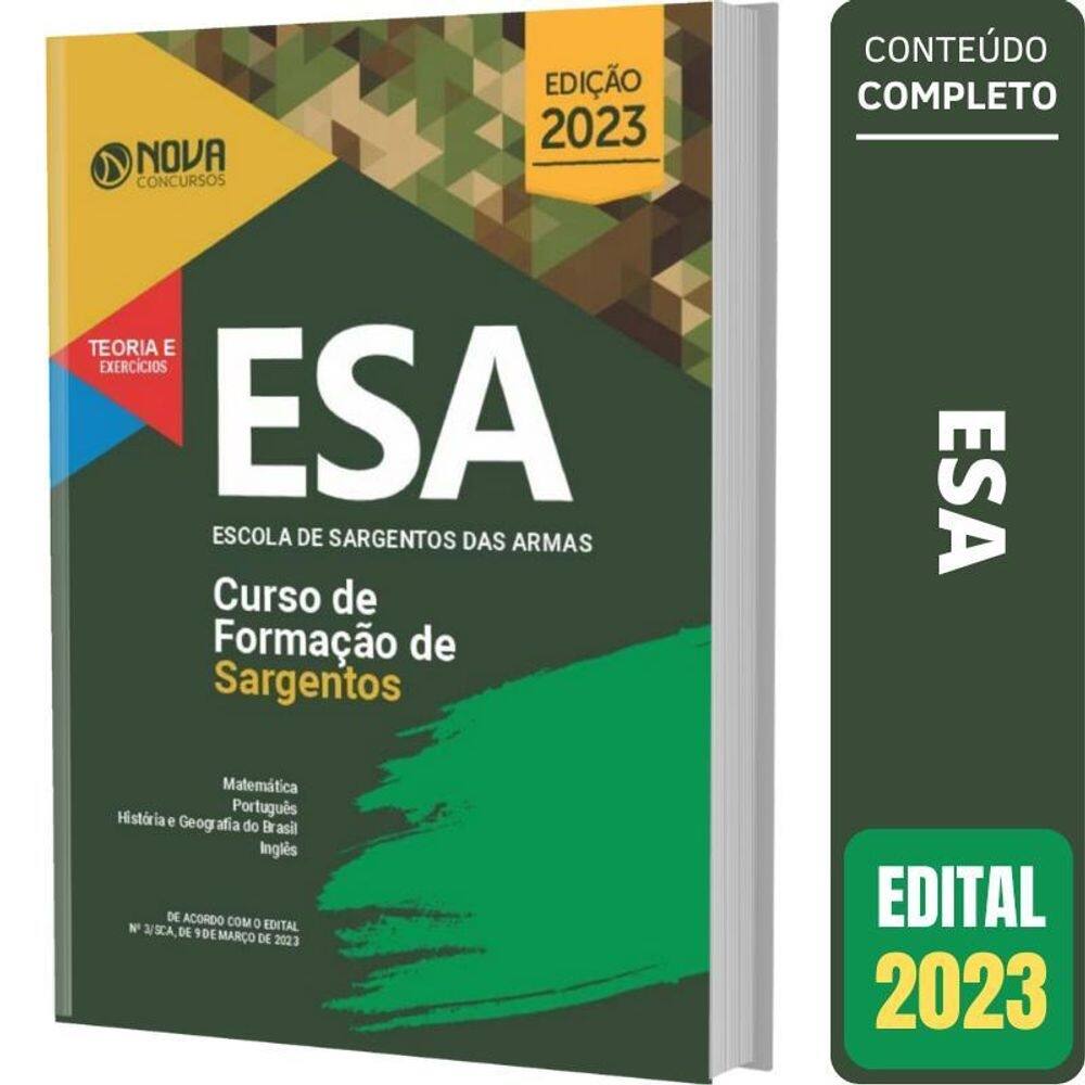 Apostila esa - curso de formação de sargento - área geral