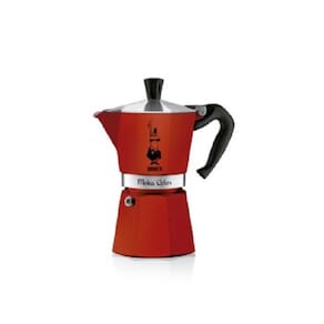 Cafeteira moka italiana vermelha bialetti 6 xícaras