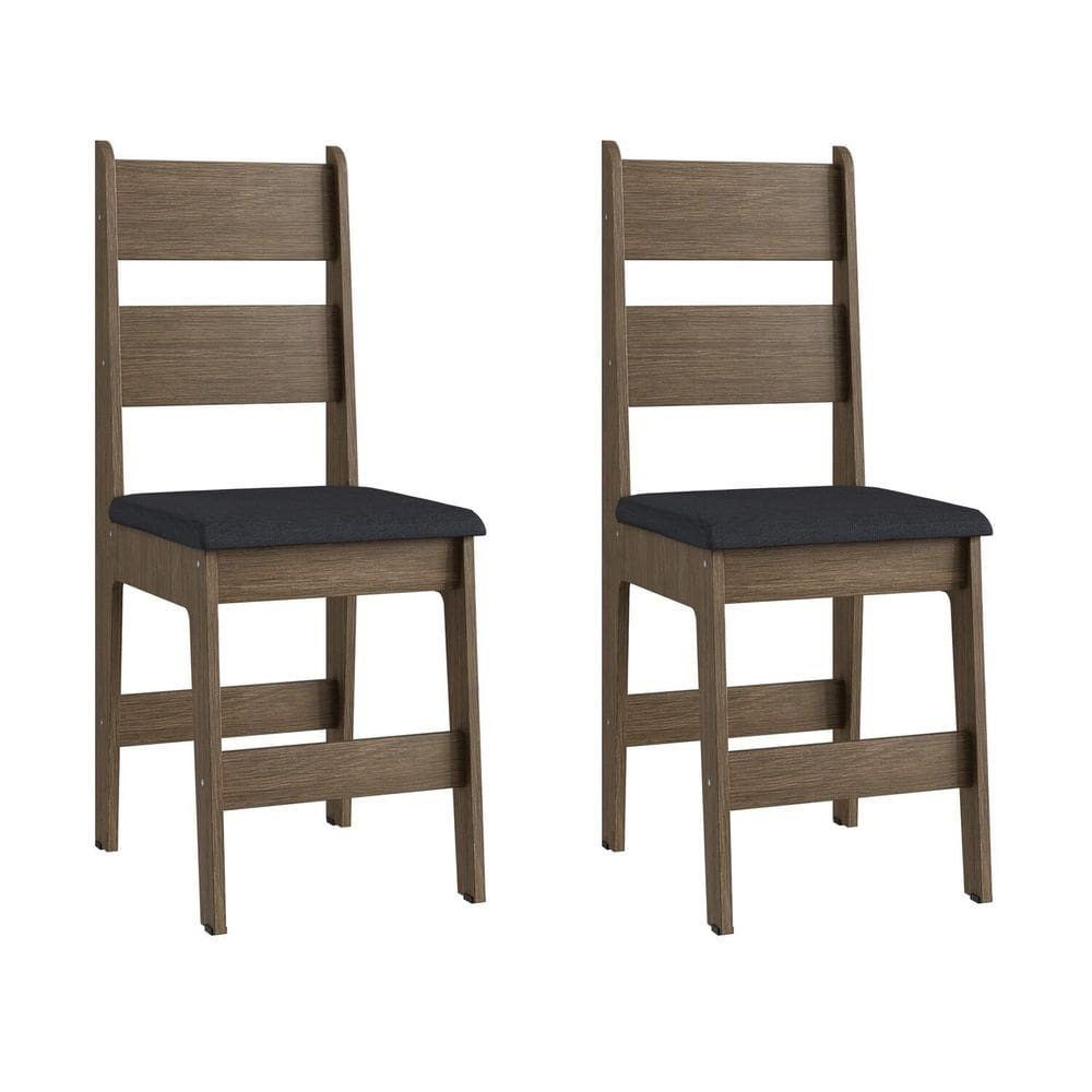 Duas Cadeiras para Sala de Jantar Mdf Milano Ameixa Negra