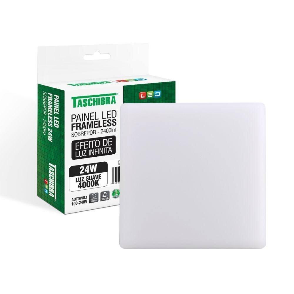 Painel De Led Taschibra Frameless Quadrado Sobrepor 24w Bivolt