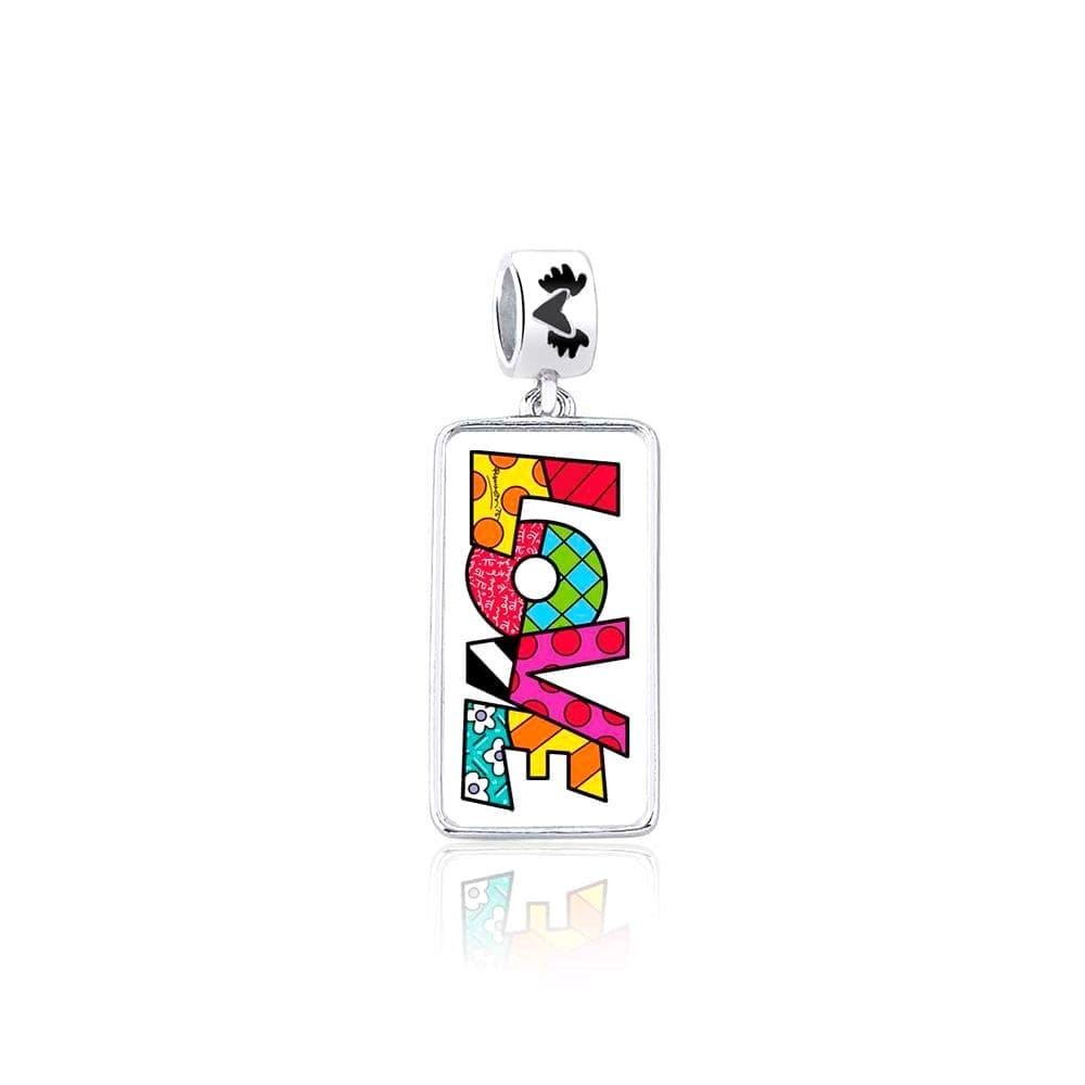 Pingente Love Em Prata Com Ródio Branco