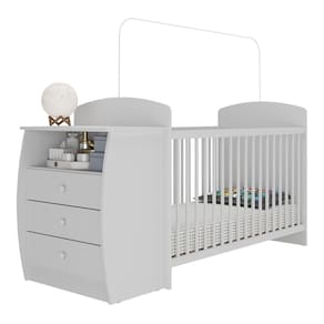 Berço Cômoda Com Colchão Colinho De Mãe Multimóveis Branco