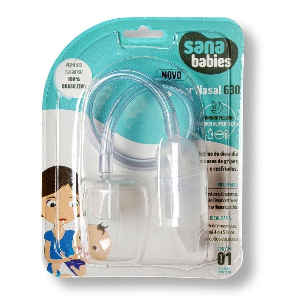 Aspirador sugador nasal sana babies g30 nacional bico macio