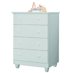 Cômoda Infantil Para Quarto Bebê 4 Gavetas Lara Branco J&A