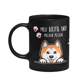 Caneca Dog - Meu Akita inu, melhor pessoa! - Preta
