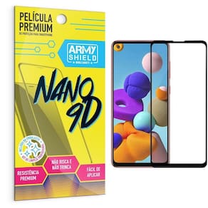 Película premium nano 9d para galaxy a21s - armyshield