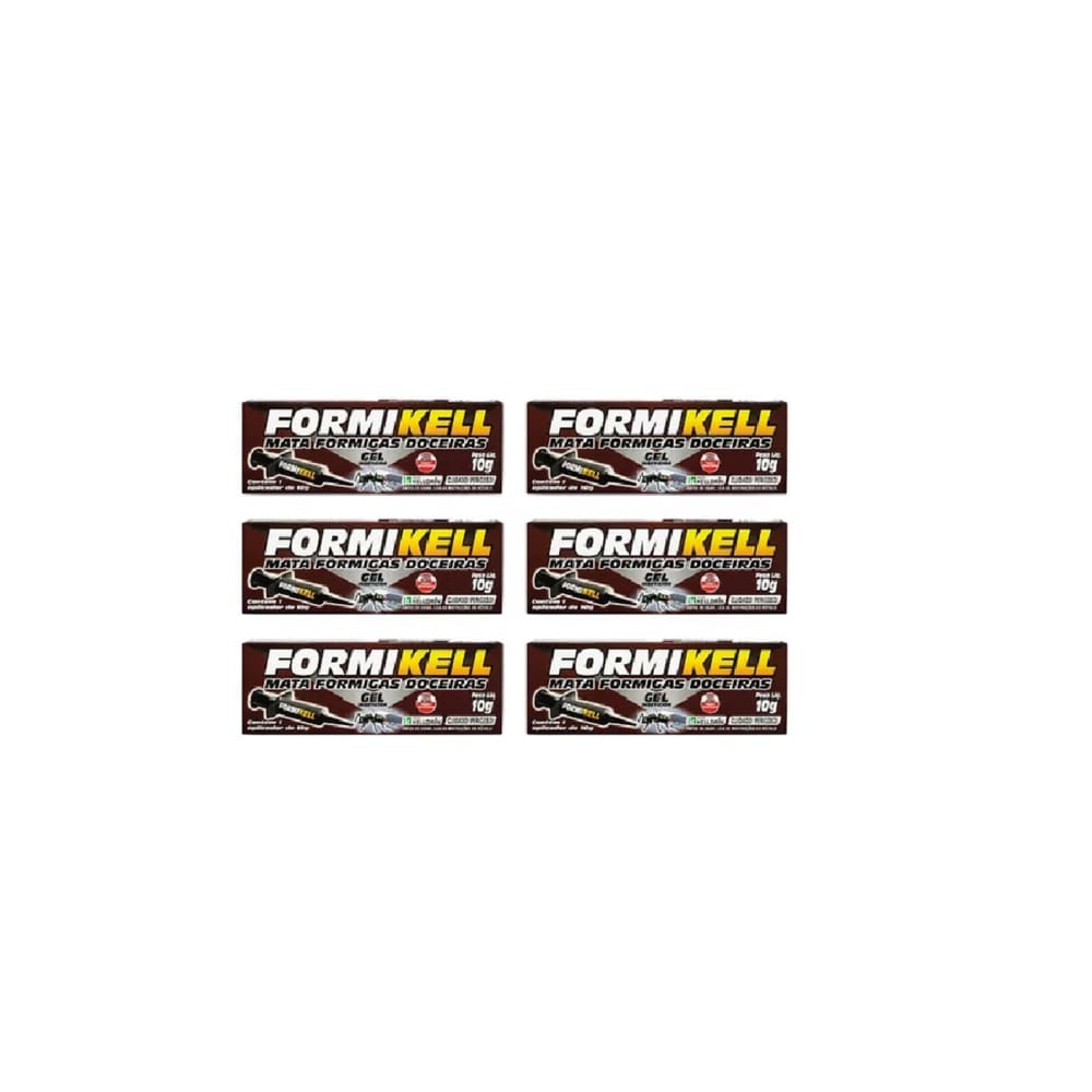 Mata Formigas Doceira Formikell Gel 10 g - Kit com 6 aplicador