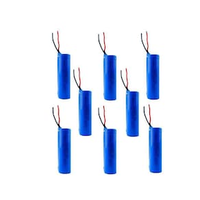 Kit 8 super baterias 3,7v 18650 2200mah com fio