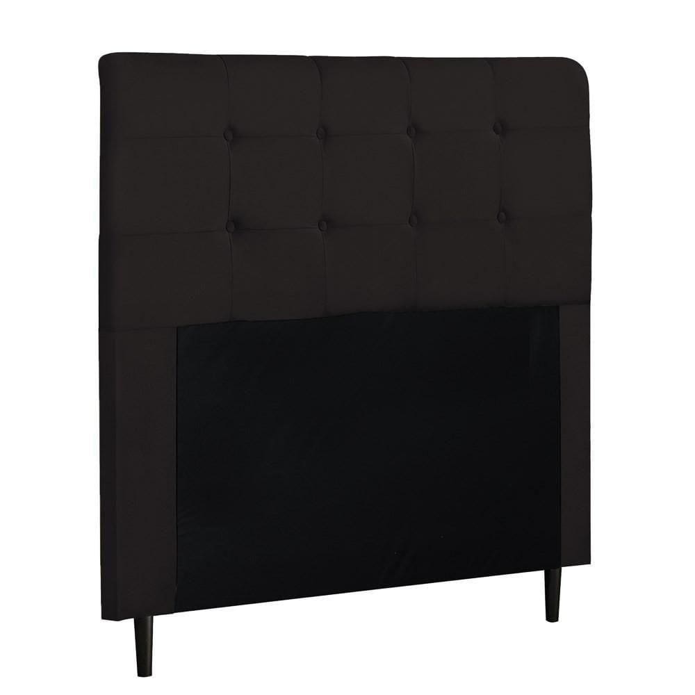 Cabeceira De Casal King 195Cm Luna I02 Suede Marrom