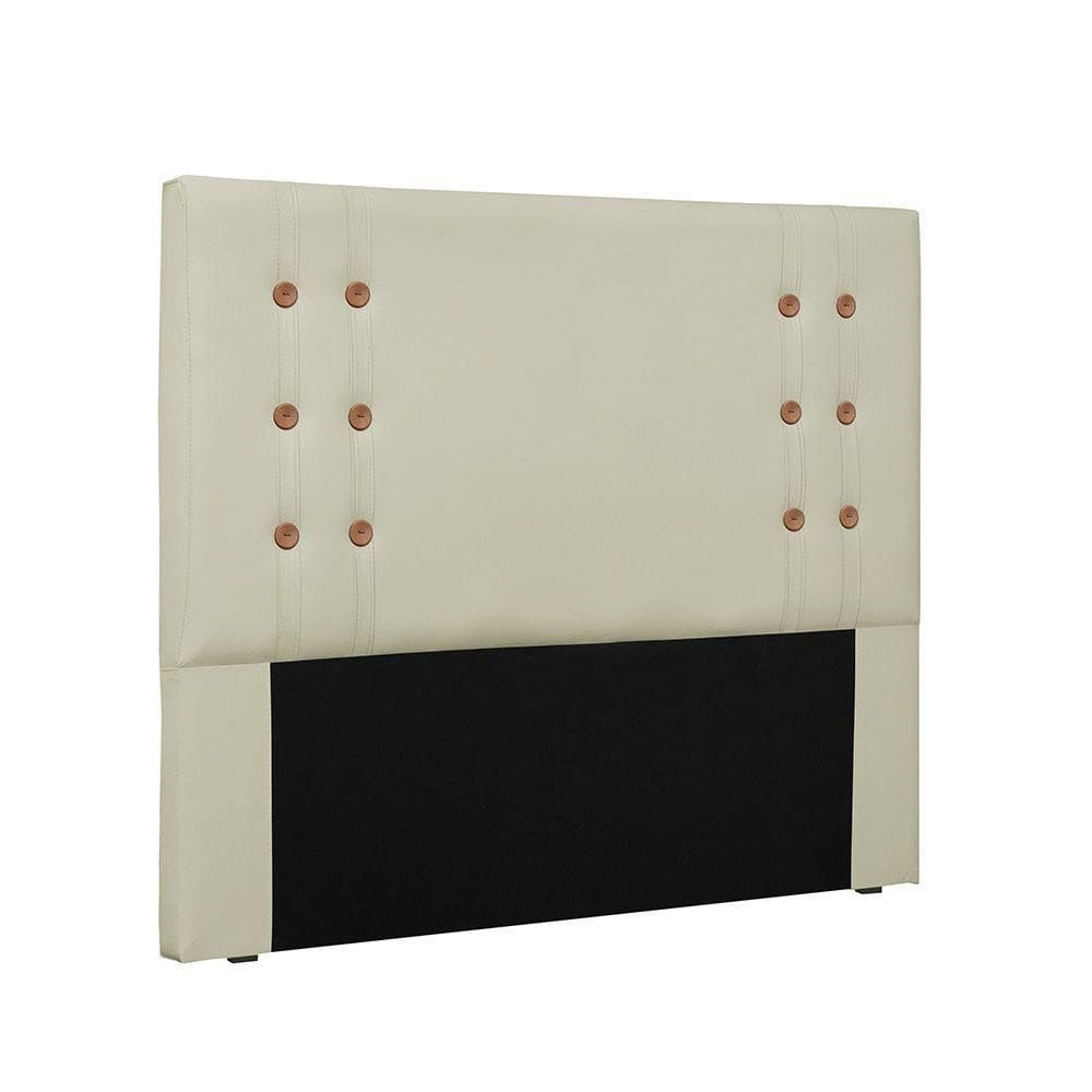 Cabeceira Gênova Para Cama Box Solteiro 90cm Corino Bege