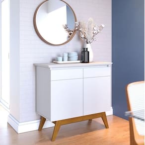 Aparador para Sala Buffet Ambiente Classic 2 Portas Branco Acetinado - Imcal