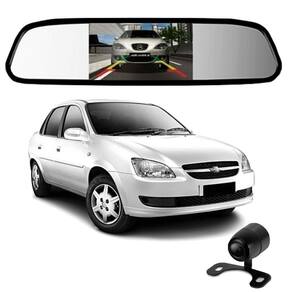 Camera de re espelho retrovisor com tela chevrolet corsa