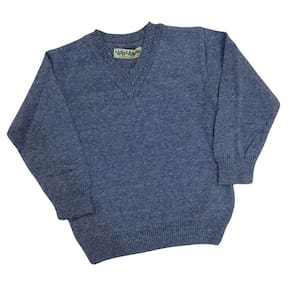 Blusa lã básica infantil ux decote V Vira Mexe
