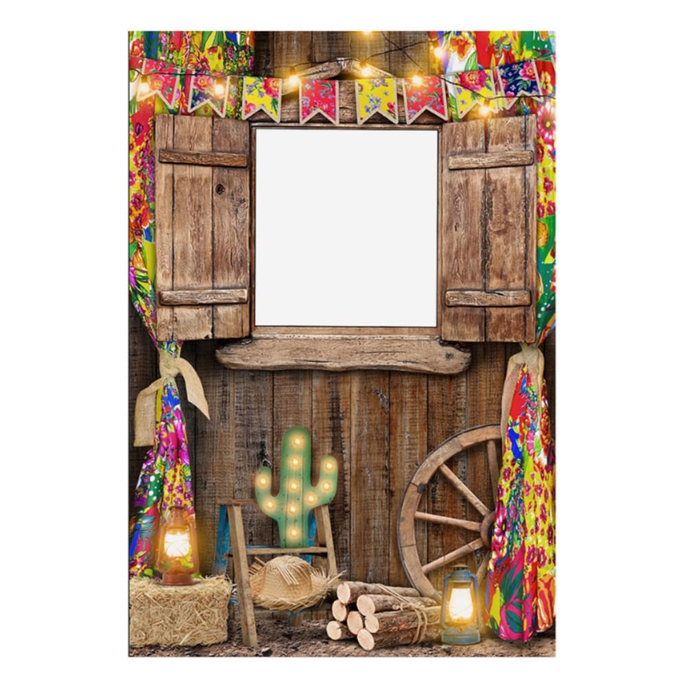 Painel Decorativo Vazado Festa junina celeiro