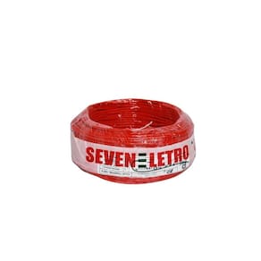 Fio cabo flexível 6mm vermelho- 15 metros