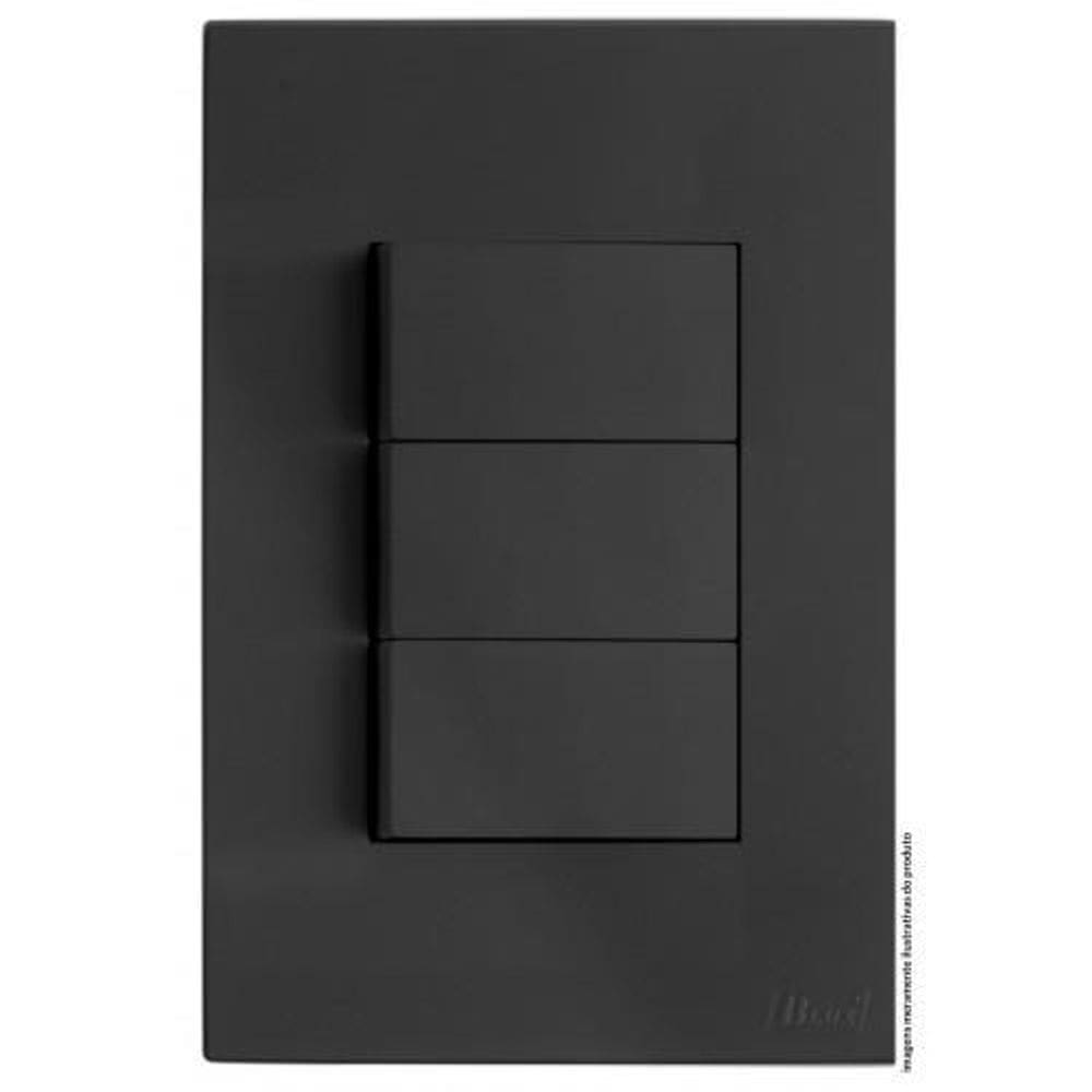 Kit interruptor triplo 2  1 simples 4x2 brs12080-4gr