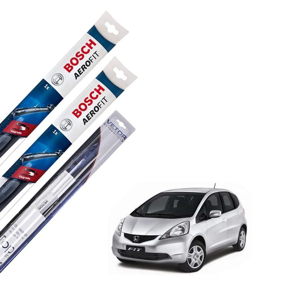Kit palheta limpador parabrisa honda fit 2004 2005 2006 07