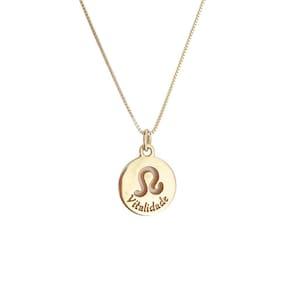 Colar signos corrente 55/60-banhado ouro 18k - leao