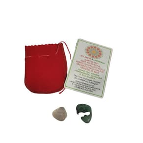 Kit do amor & harmonia duas pedras quartzo rosa e verde-zp7