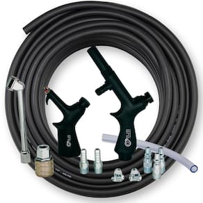 Kit Mangueira + Bico Passar Ar Encher Pneu Com Engate Rápido