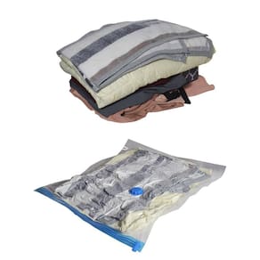 Saco a vácuo para organizar roupas 60x80cm + bomba de sucção
