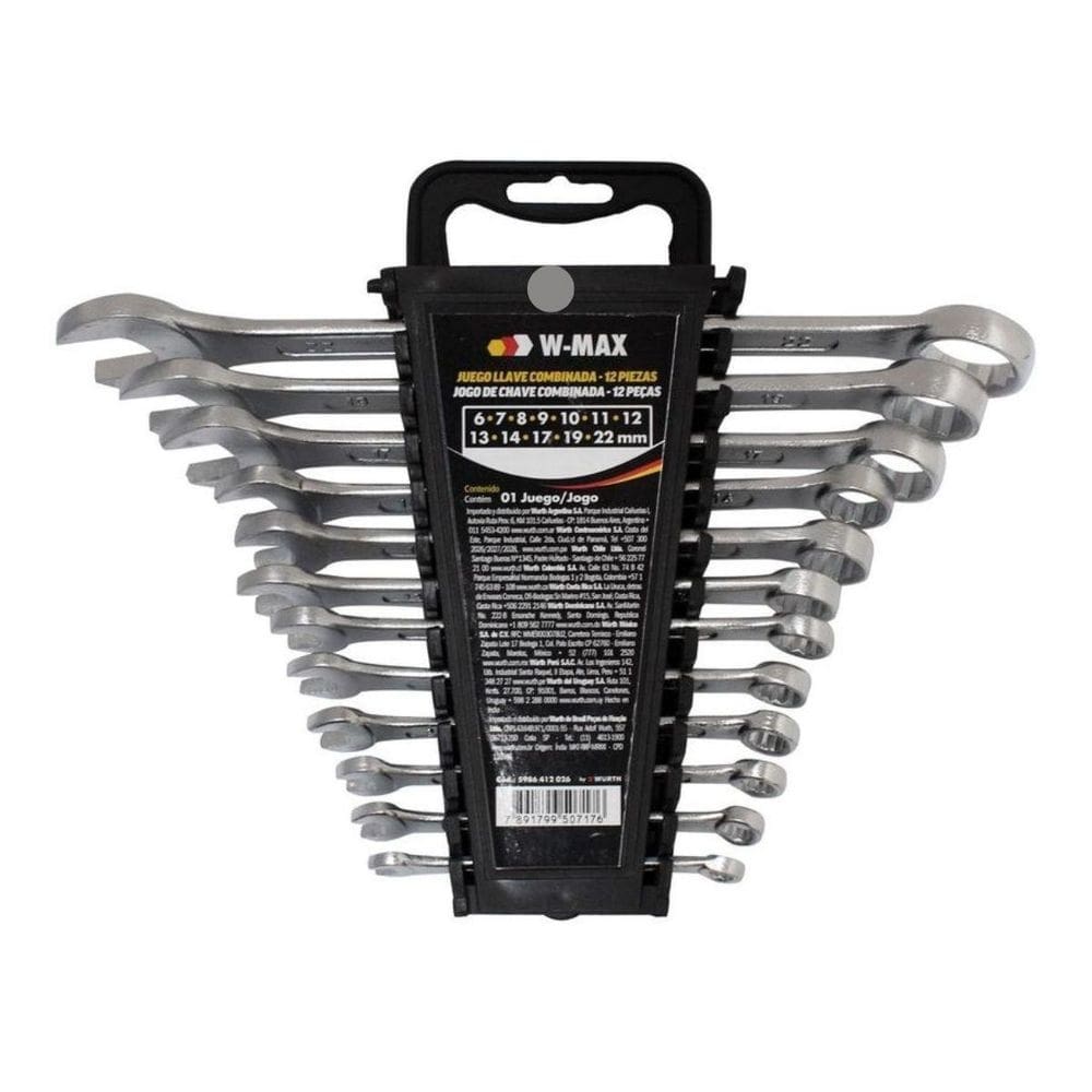 Jogo De Chaves Combinadas 12 Peças Cromado Fixa Estrela