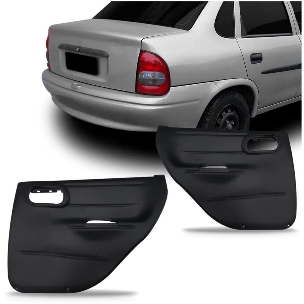 Par forro porta traseiro corsa sedan 1996 a 2016 4pts preto