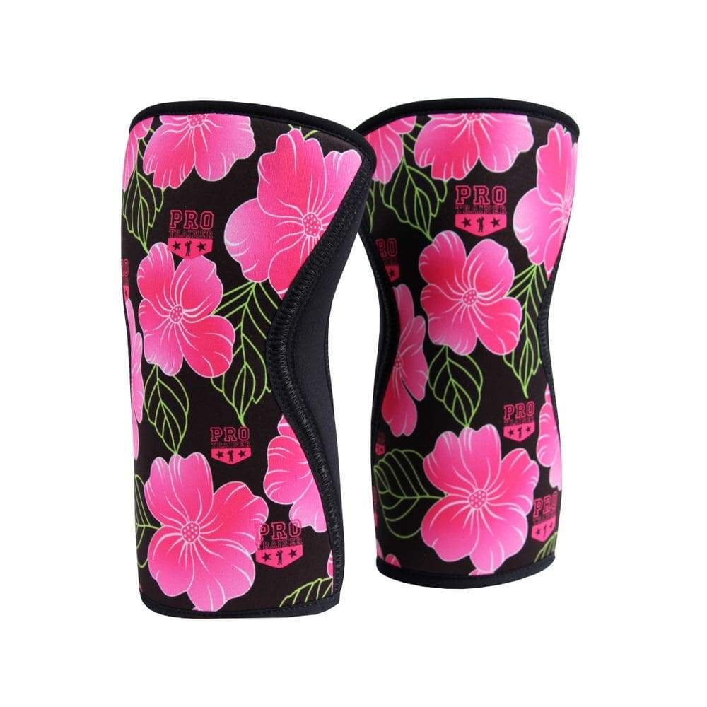 Joelheira treinamento funcional floral neoprene tamanho m