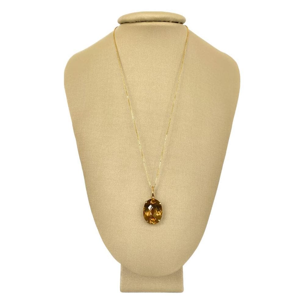 Colar em ouro 18k citrino -  ponte vecchio joias