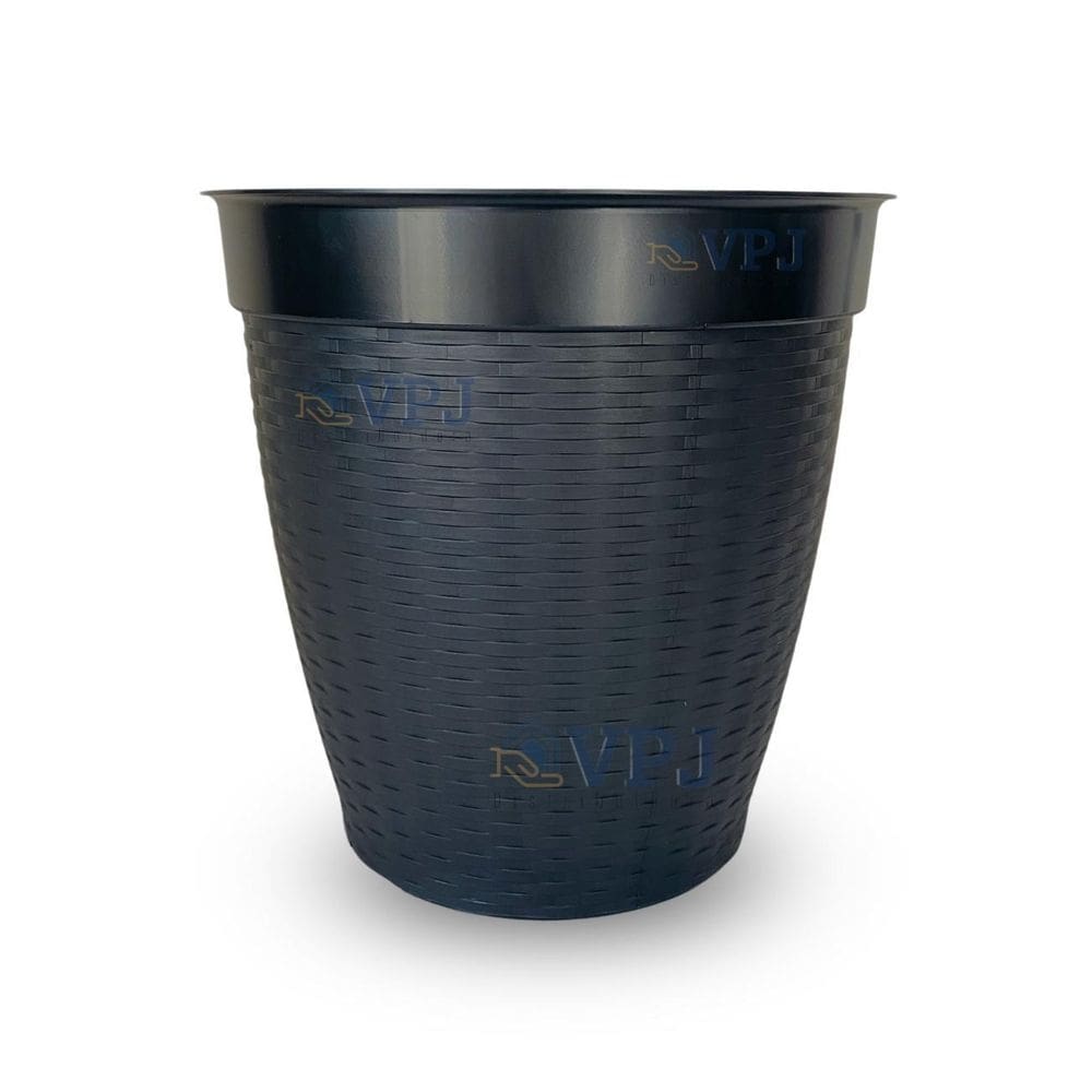 Vaso redondo rattan polietilino decoirativo casa jardim 14,5