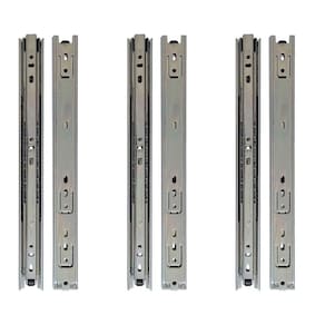 Kit 6 corrediça telescópica 30cm para gaveta trilho 3 pares