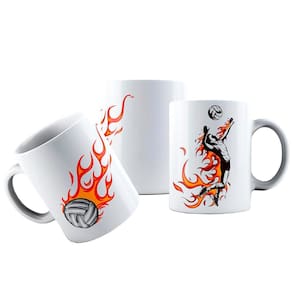 Caneca cerâmica vôlei masculino jogador profissional