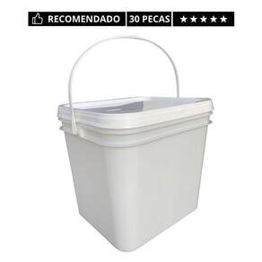 Balde retang 3.6l tampa lacre vazio p comprar-30 un